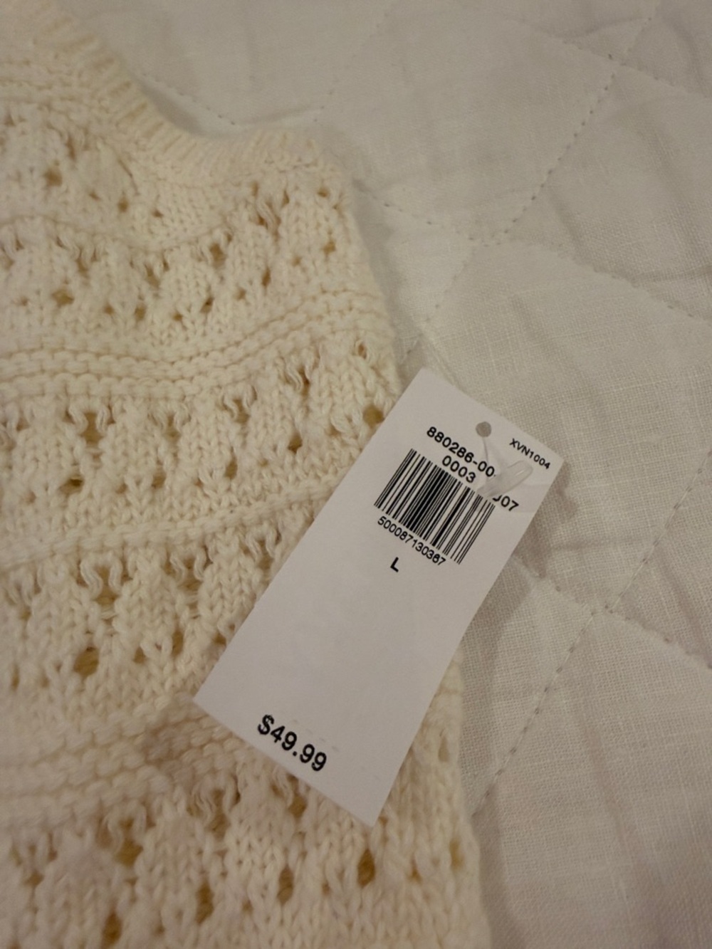Old Navy Cream Crochet Midi Dress - Picture 3 of 4